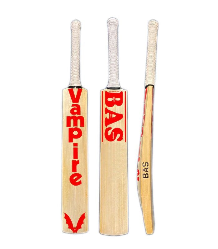 BAS Vampire MSD Retro Vintage Classic Red Cricket Bat - NZ Cricket Store