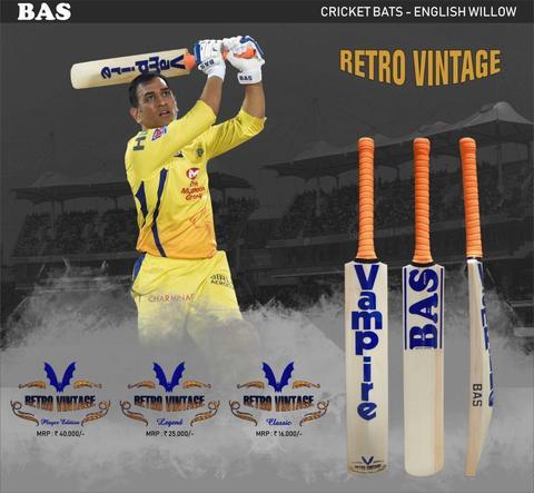 BAS Vampire MSD Retro Vintage Players Edition - NZ Cricket Store